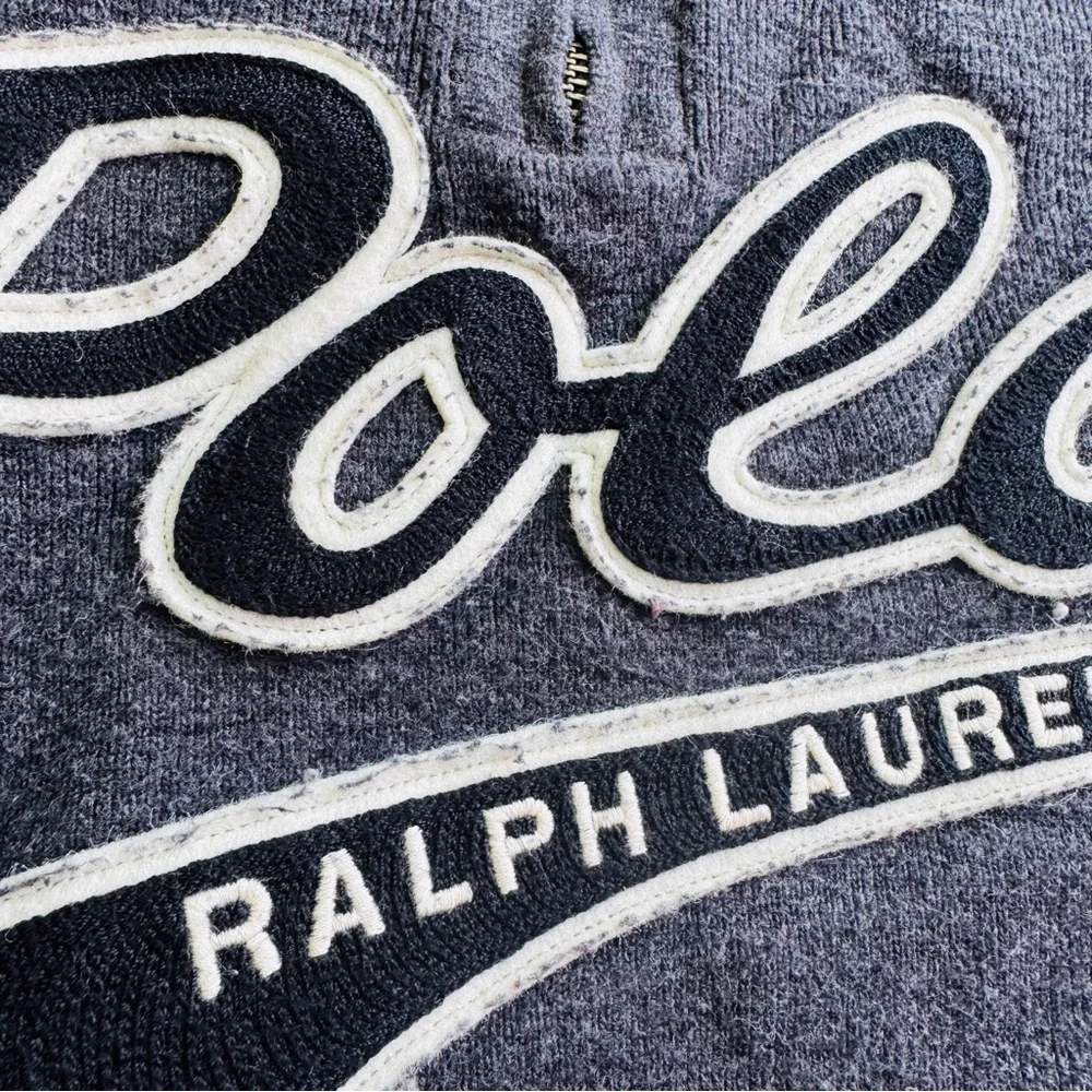 Ralph Lauren quarter zip pullover sweater with collar size large gray